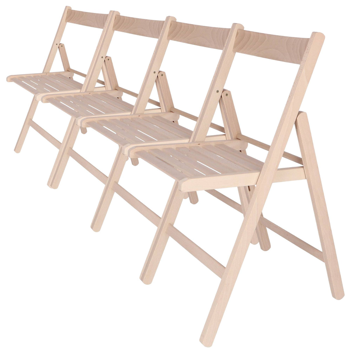 Pack 4 sillas Bas madera de haya sin barniz