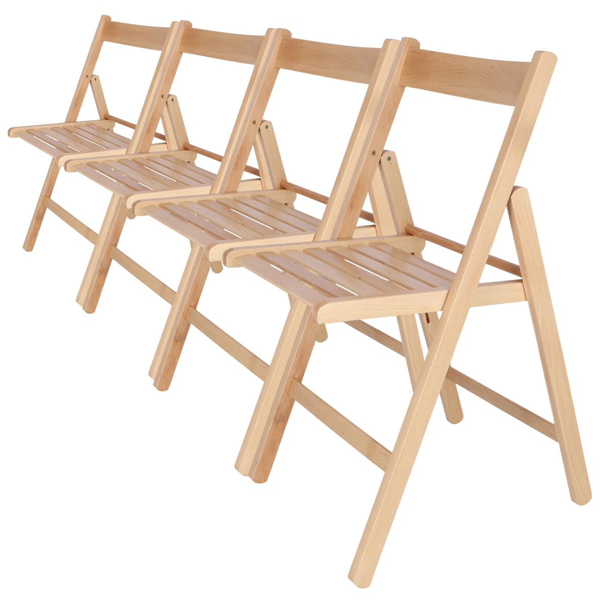 Pack 4 sillas BAS madera de haya acabado barniz