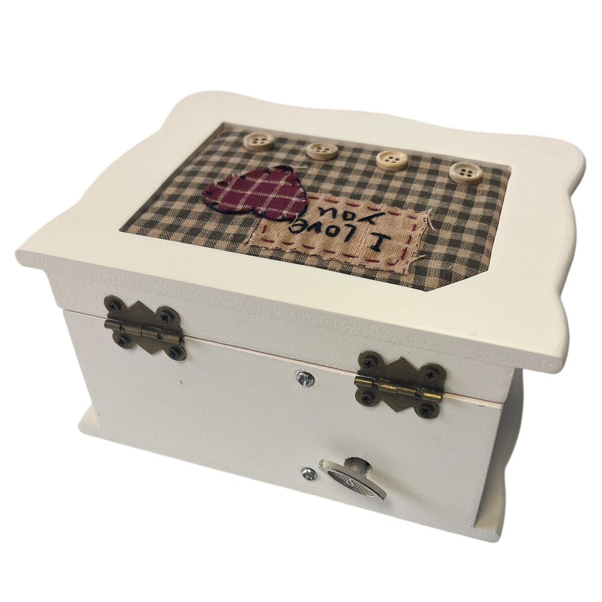 Caja joyero 'I Love You' en madera con espejo y cajón cuadrado (7)