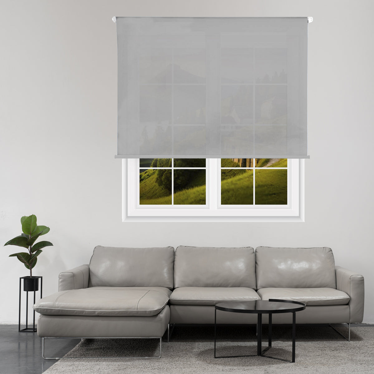 Estor enrollable translúcido liso gris 180x110cm (6)