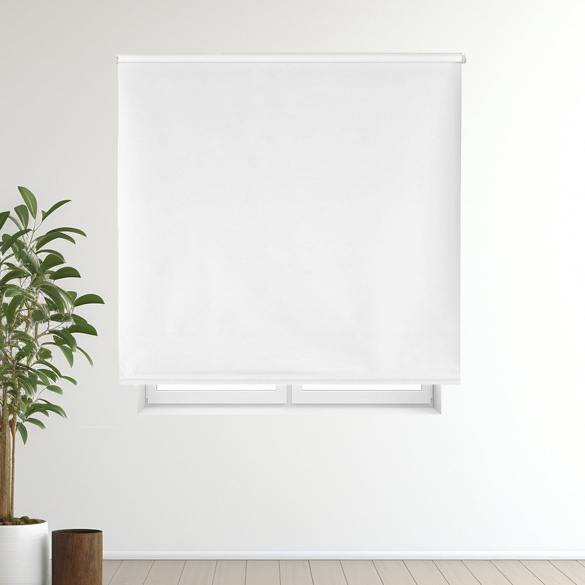 Estor enrollable opaco liso blanco roto 180x110cm (5)