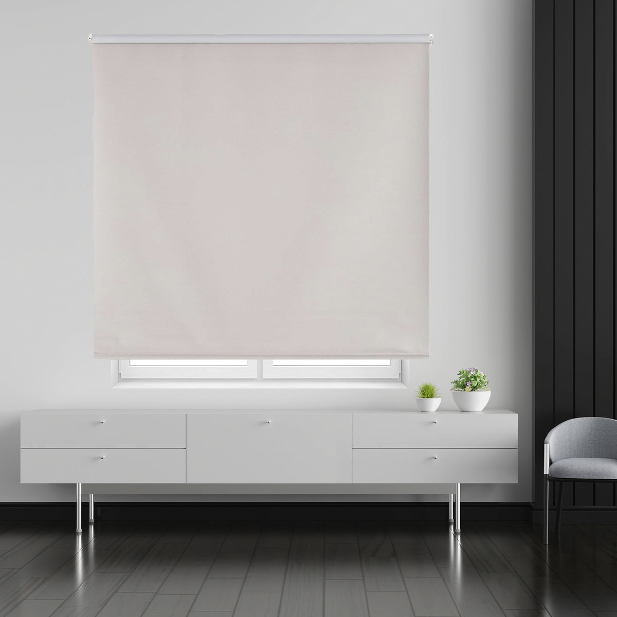 Estor enrollable opaco liso gris 180x110cm (6)