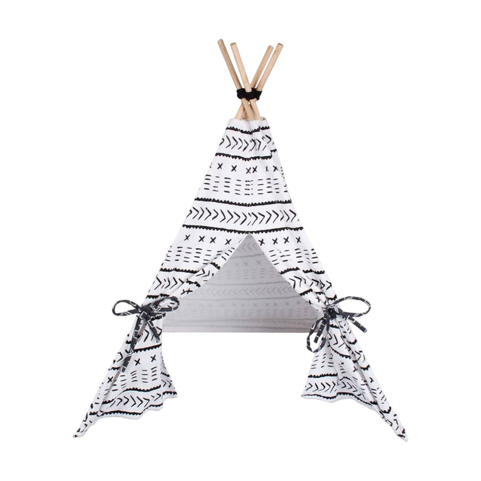 Carpa tipi para mascotas de lona 56x56x74cm