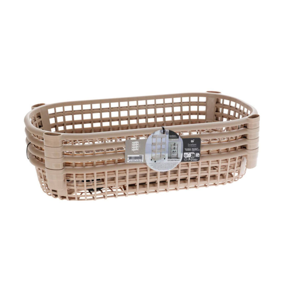 Carro de cocina con 4 ruedas color beige (3)