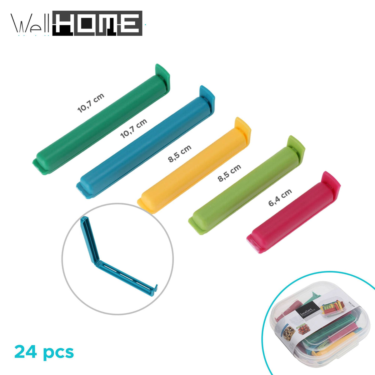 Juego de 24 clips para bolsas (2)