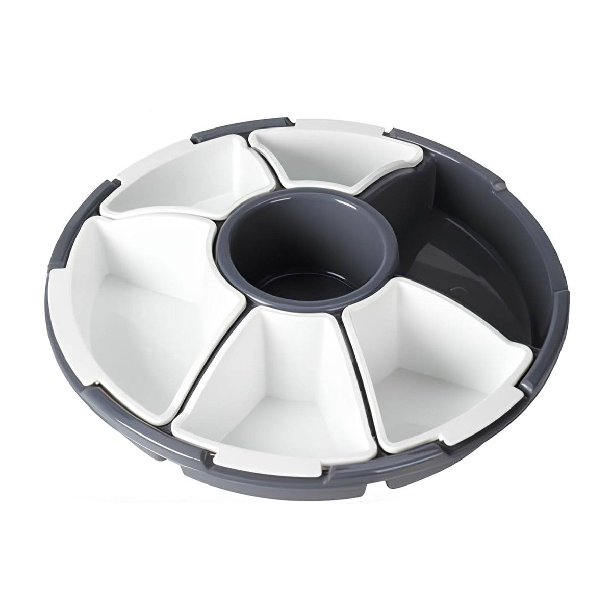 Juego de servir polipropileno Ø33x9cm blanco (3)
