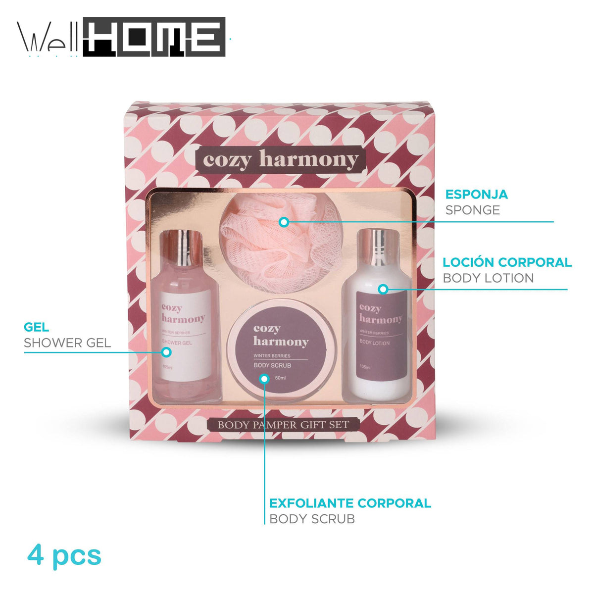 Caja con 4 lociones de cuidado corporal (2)