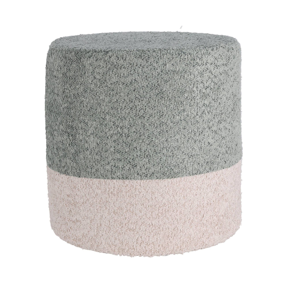 Taburete Boucle Ø35cm beige con azul