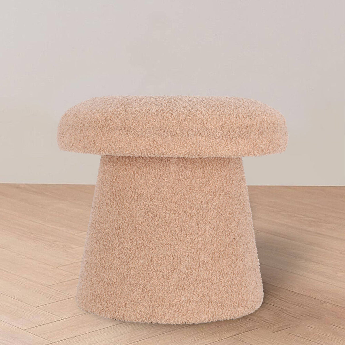 Taburete seta Teddy beige Ø43x38cm (3)