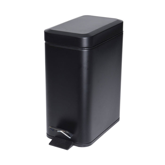 Cubo de basura con pedal 5L metal color negro
