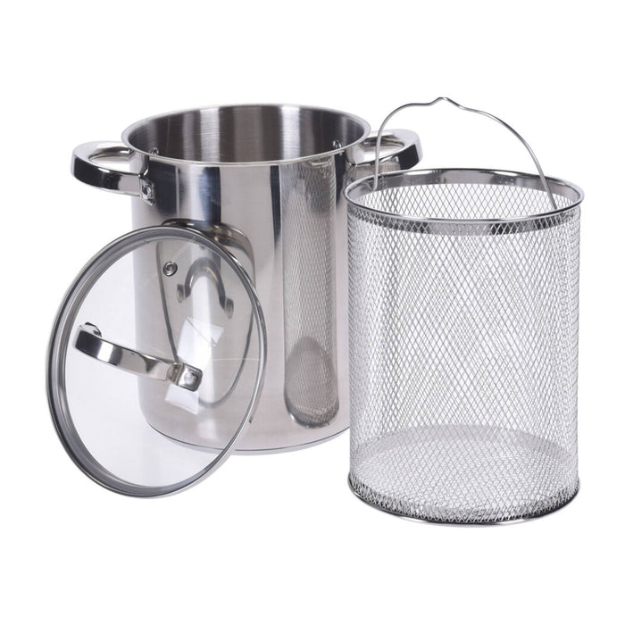 Cacerola para espárragos acero inox Ø16x21cm fondo encapsulado