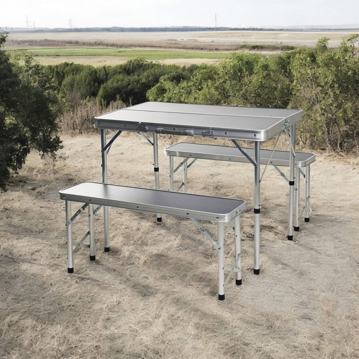 Juego de pic-nic camping con mesa y 2 bancos (3)