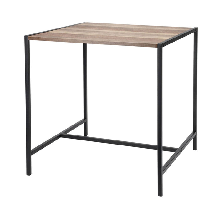 Mesa auxiliar de hierro y MDF 49x49,5x49,5cm