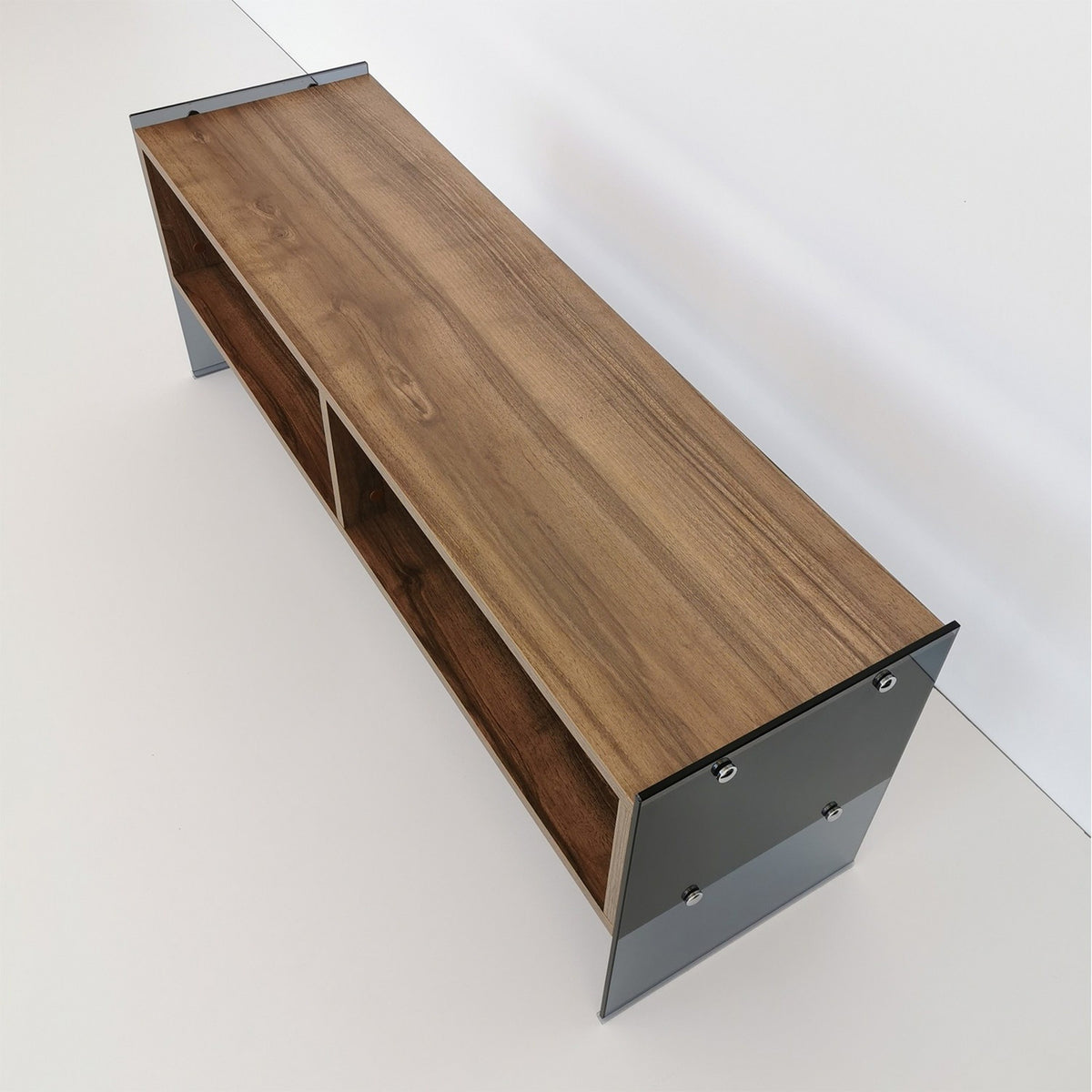 Mesa de TV melamina nogal 120x45x35cm (3)