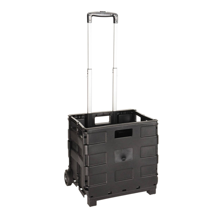 Trolley de aluminio con caja plegable color negro