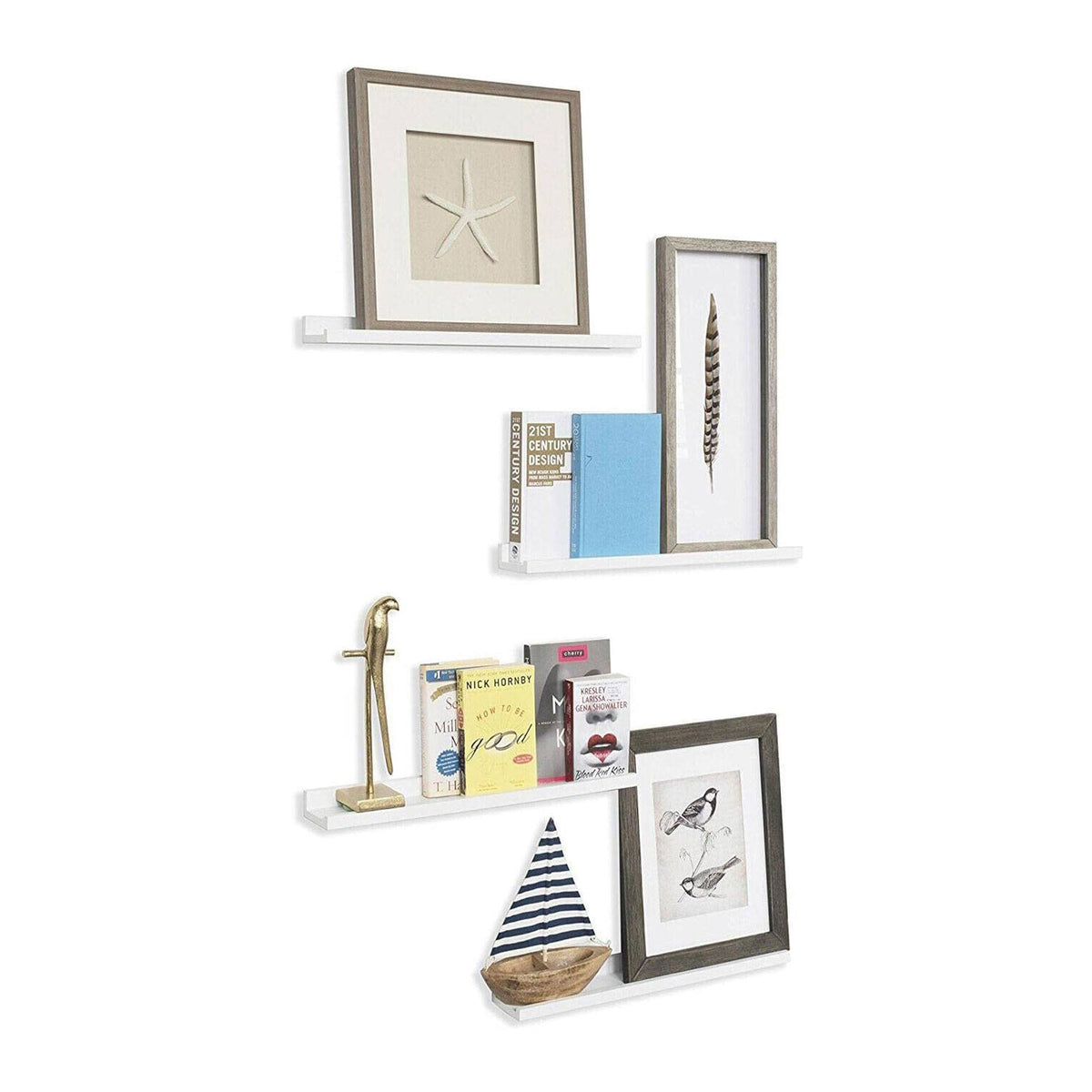 Estantería de pared color blanco 77x10x4cm (3)