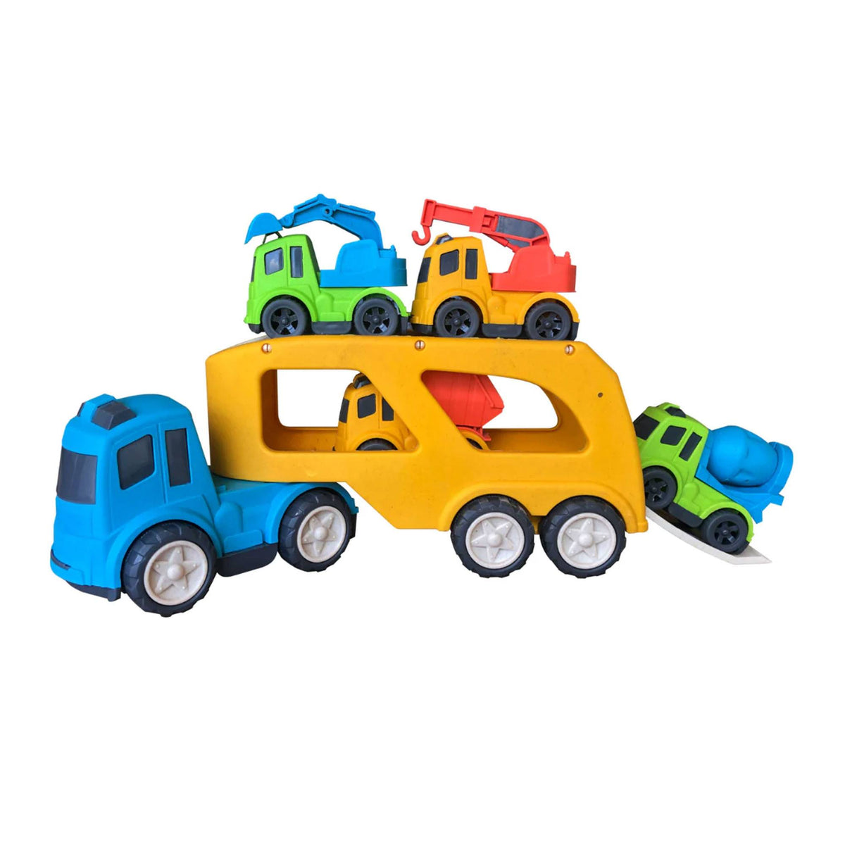 Camión de juguete 33cm con remolque y 4 coches (3)