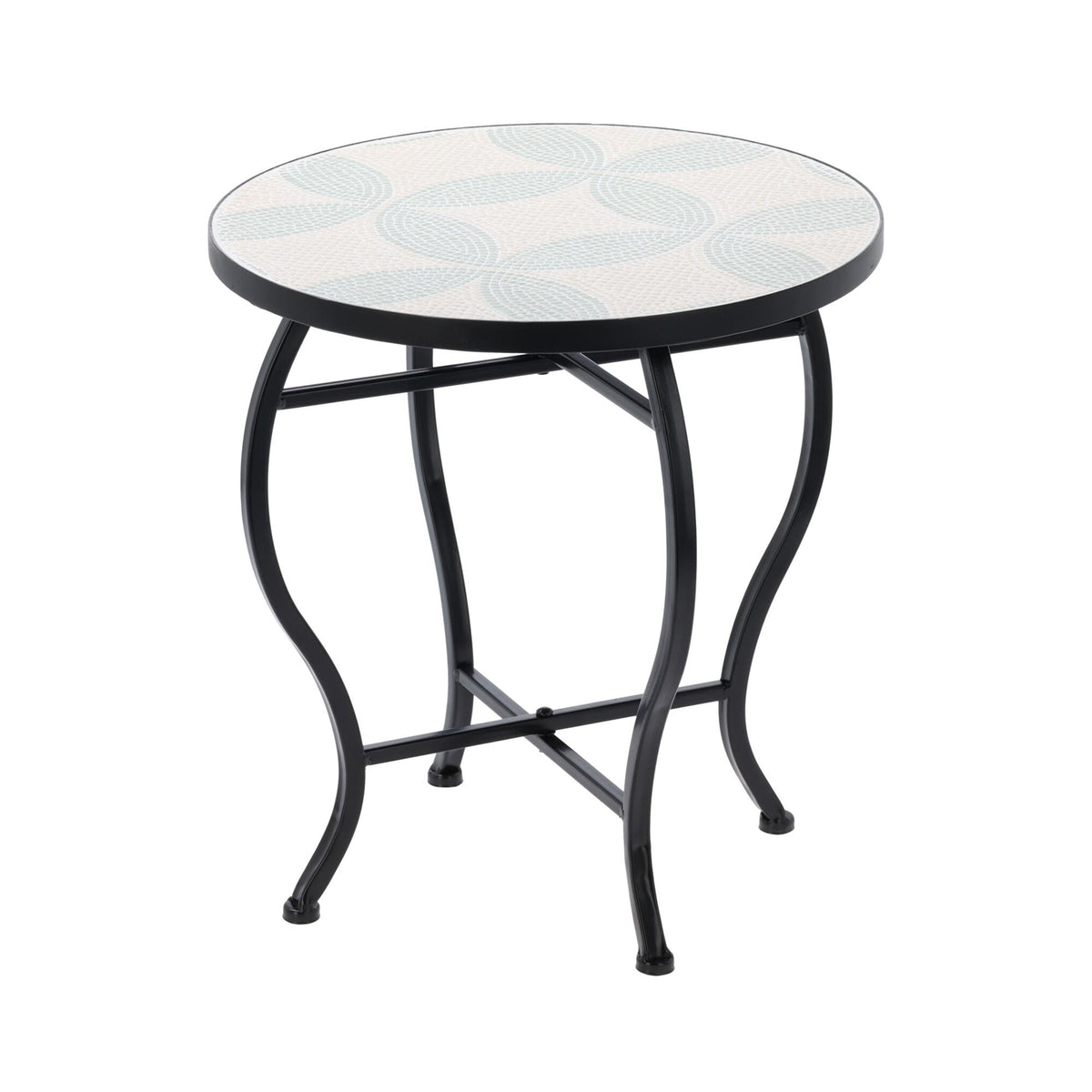 Mesa bistro diseño mosaico multicolor Ø38x40cm