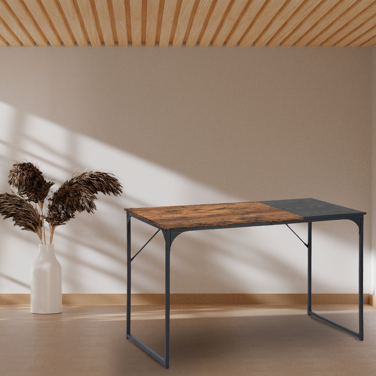 Mesa extensible vintage negro 120x60x74 cm (4)