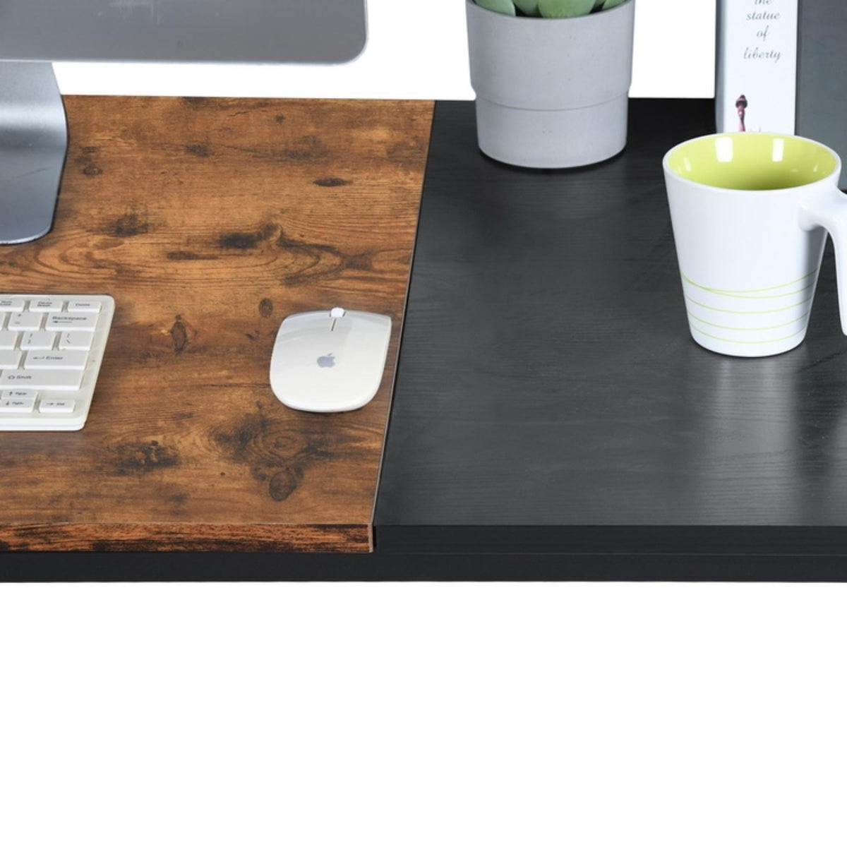 Mesa extensible vintage negro 120x60x74 cm (8)