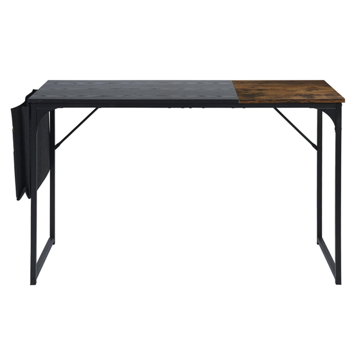 Mesa plegable con portadocumentos vintage negro L.120 cm