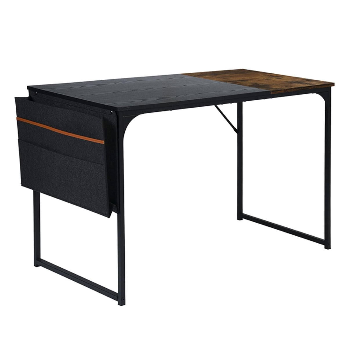 Mesa plegable con portadocumentos vintage negro L.120 cm (6)