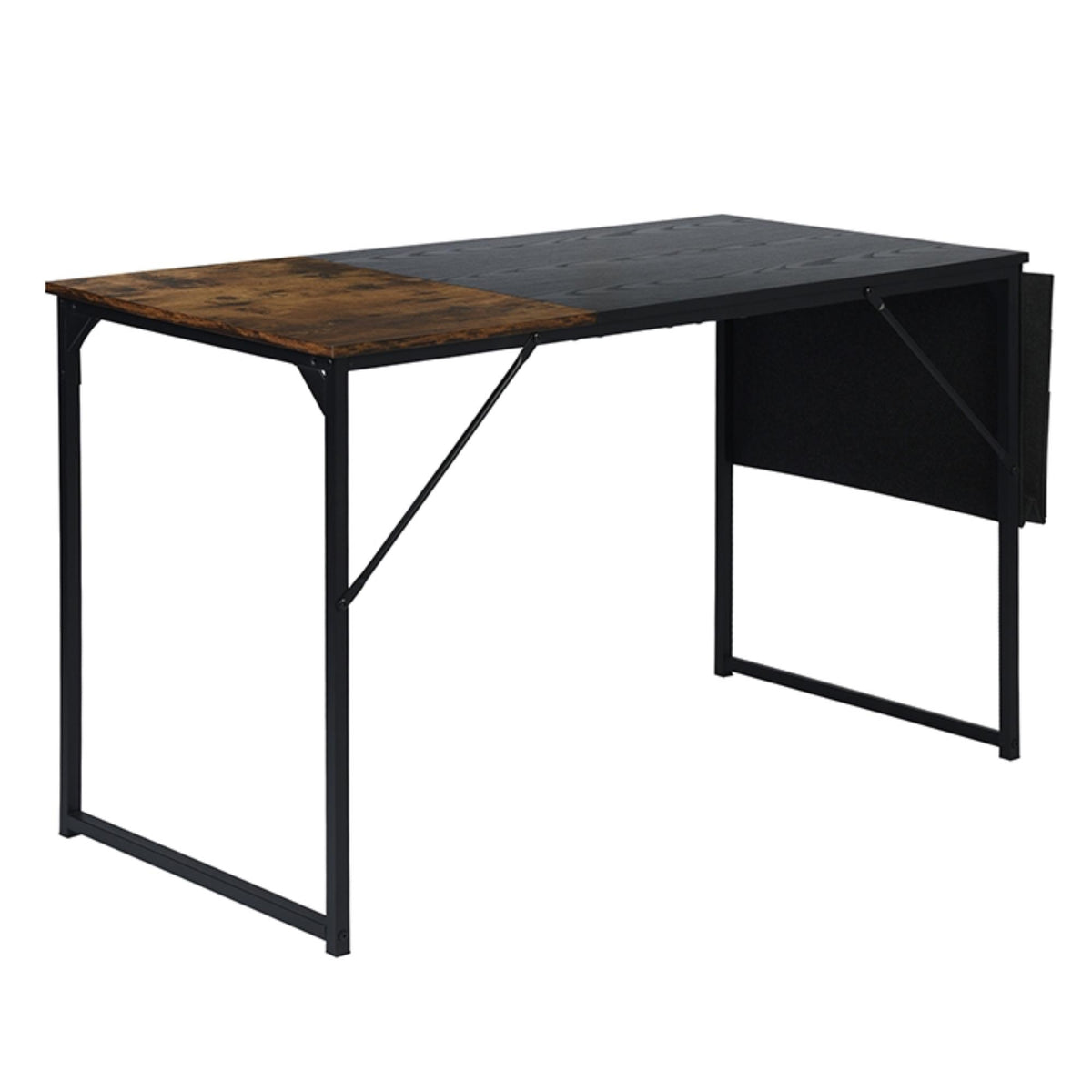 Mesa plegable con portadocumentos vintage negro L.120 cm (7)