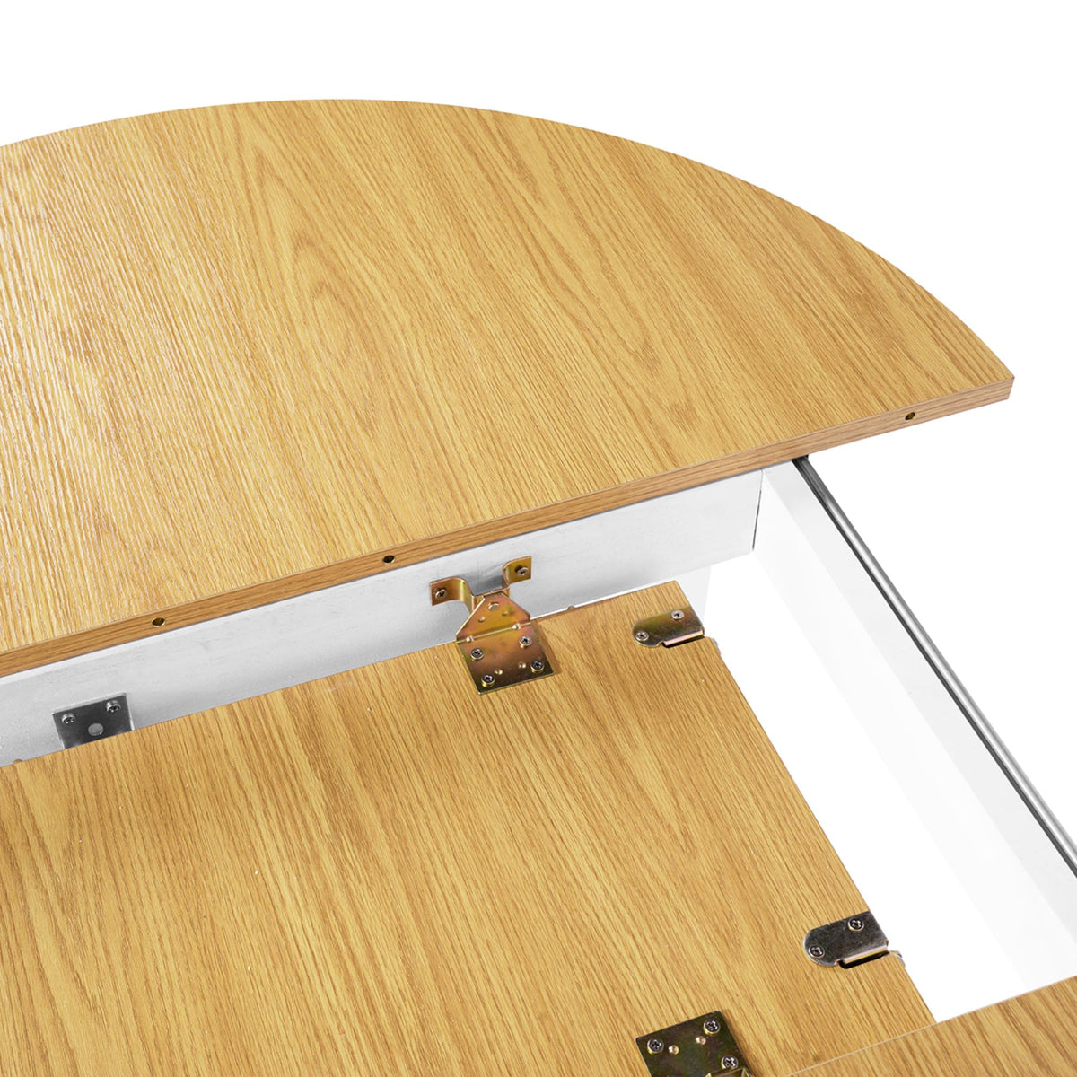 Mesa extensible circular blanco y haya 90-120cm H.75cm (8)