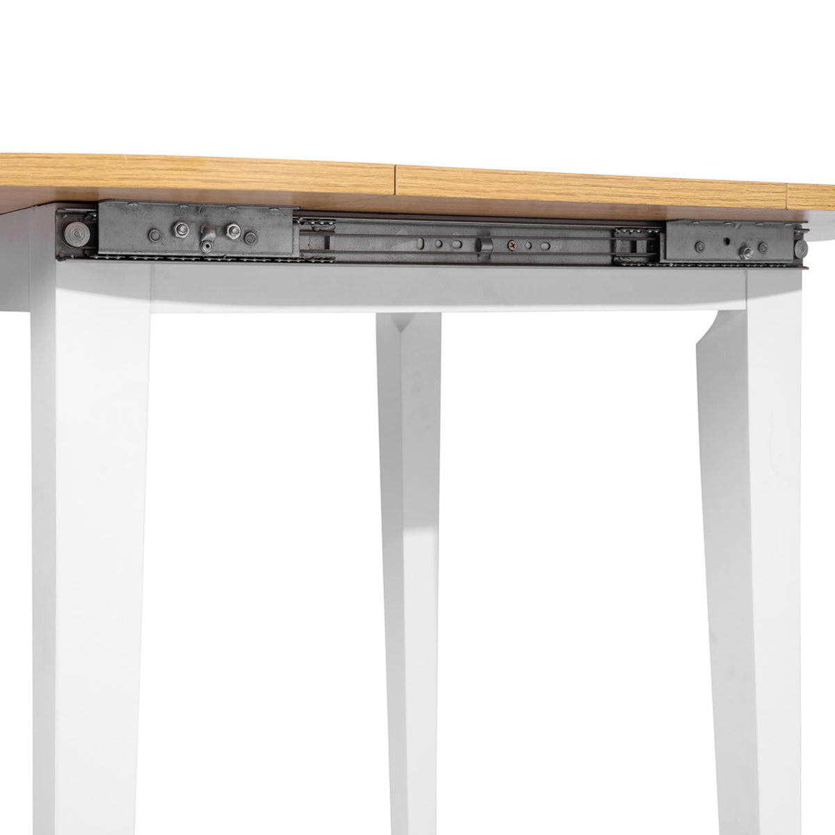 Mesa extensible circular blanco y haya 90-120cm H.75cm (10)