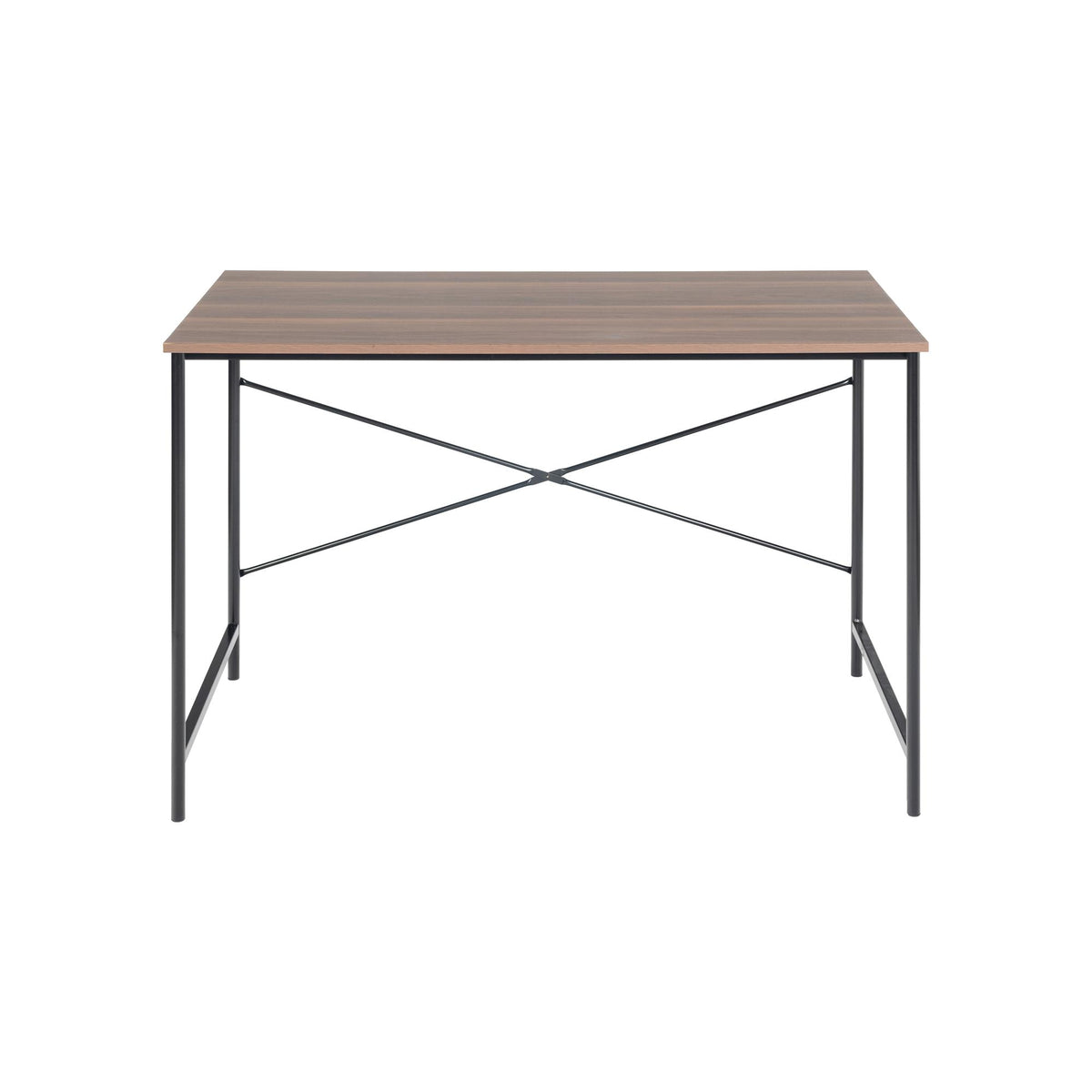 Mesa plegable escritorio nogal y negro 120x60x75 cm (5)