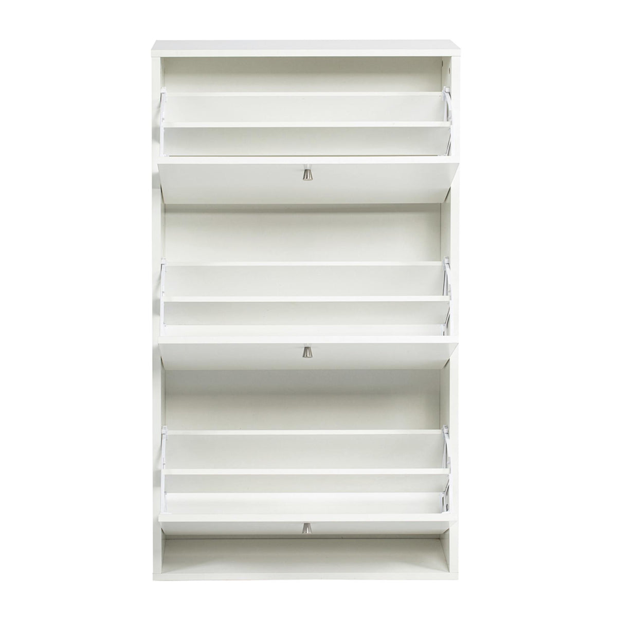 Zapatero metal color blanco con estructura Jordi 63x24x113cm (7)