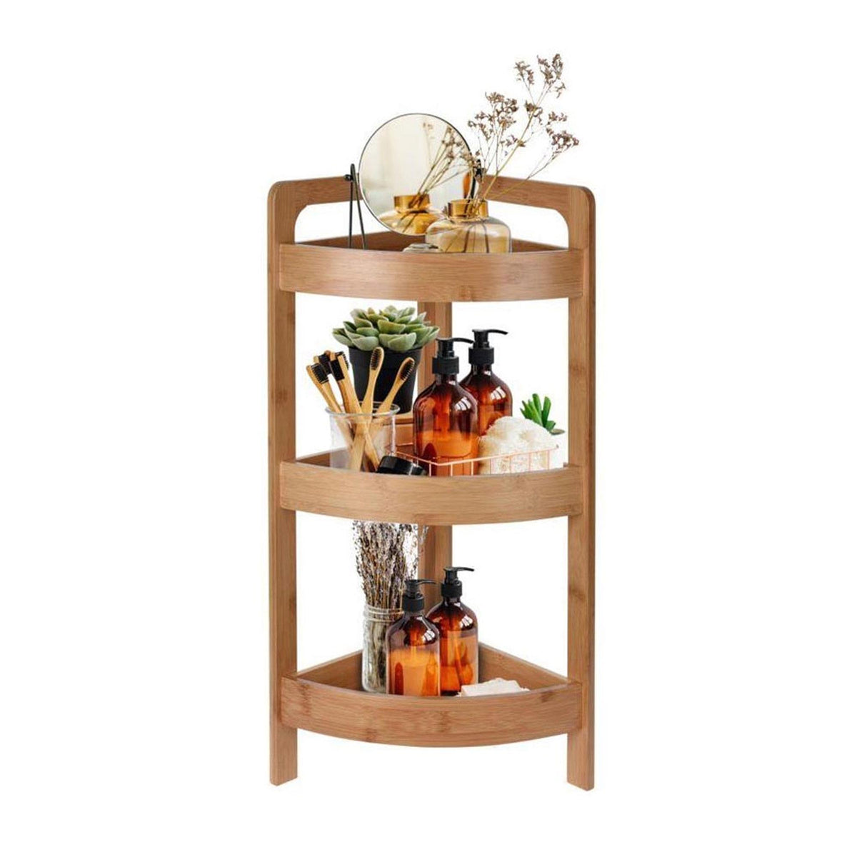 Estantería de baño 3 estantes bambú H.61cm (4)