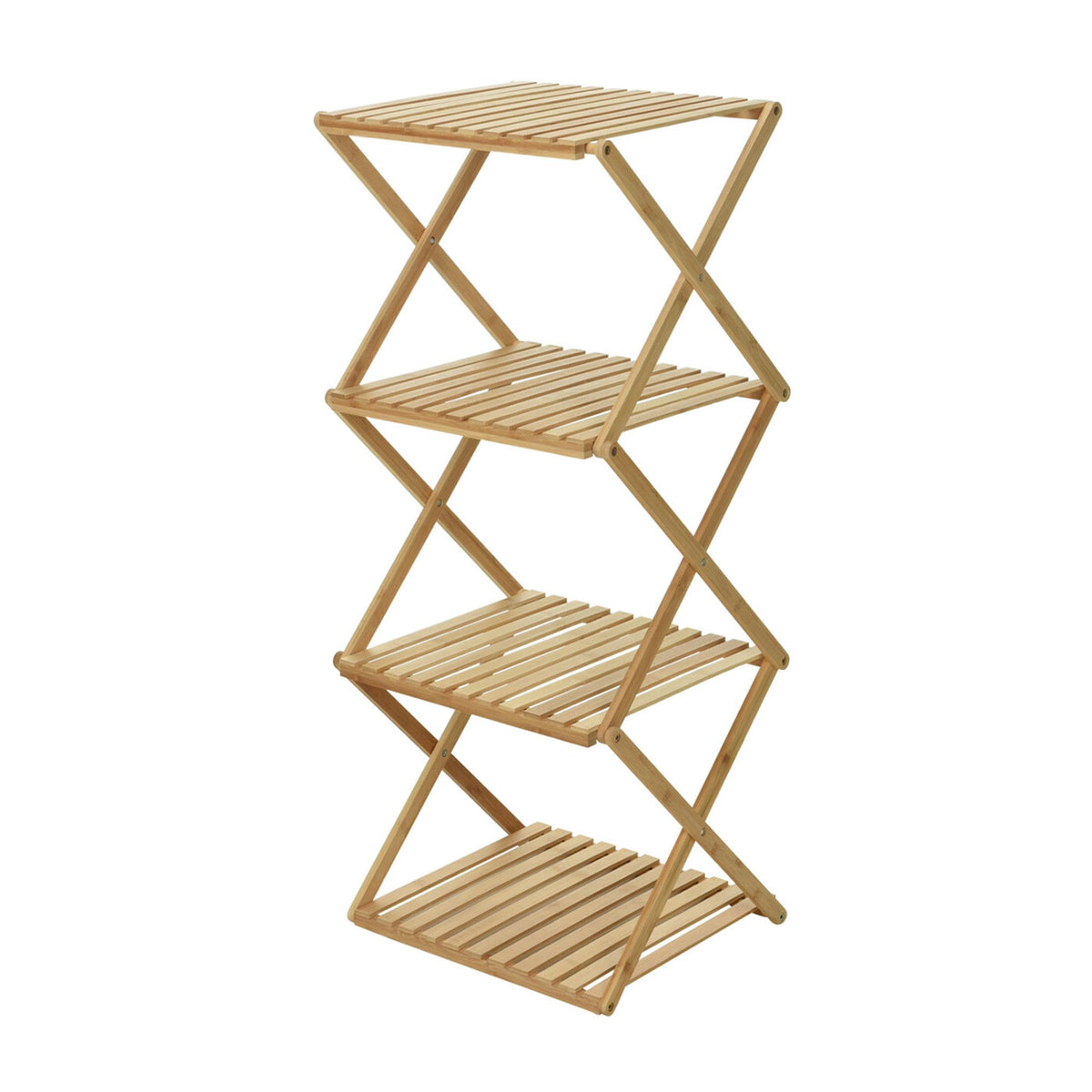 Estantería de almacenamiento 4 estantes bambú H.93,5cm
