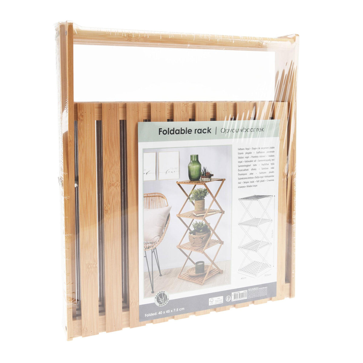Estantería de almacenamiento 4 estantes bambú H.93,5cm (7)