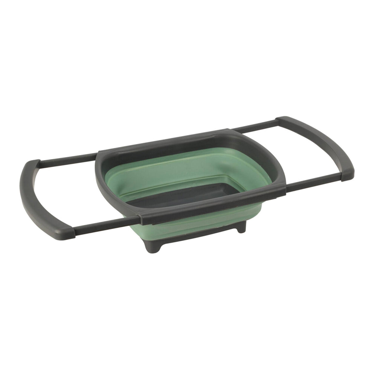 Cesta lavavajillas plegable verde y gris