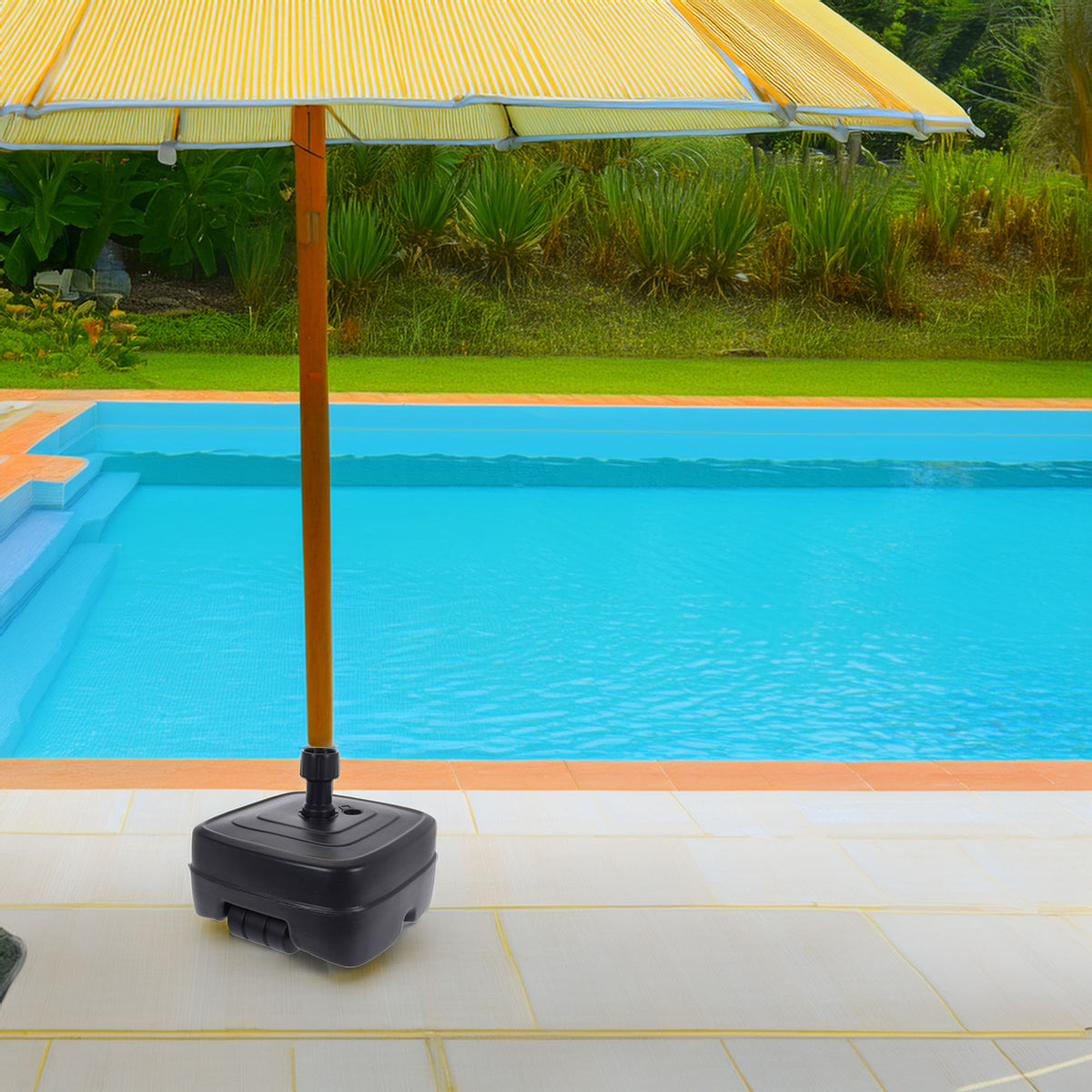 Pie de sombrilla 45L polipropileno antracita 49x47,5x23,5cm (4)