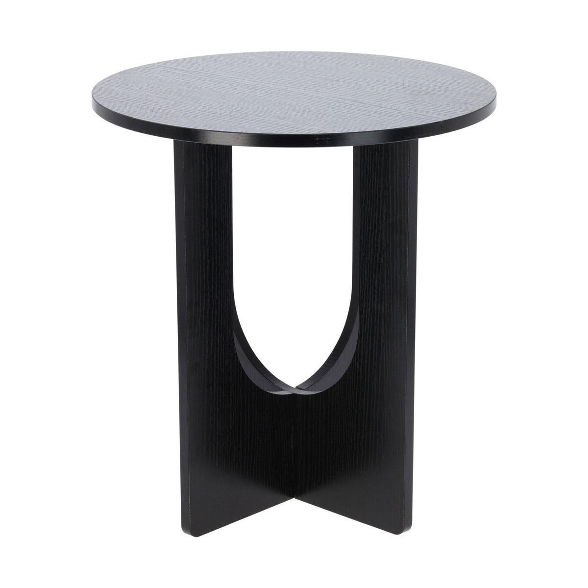 Mesa pequeña de madera color negro Ø38x42cm