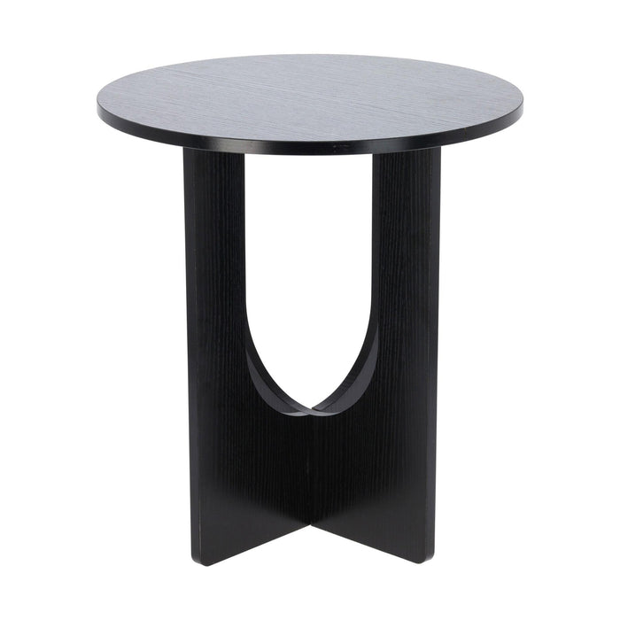 Mesa pequeña de madera color negro Ø38x42cm