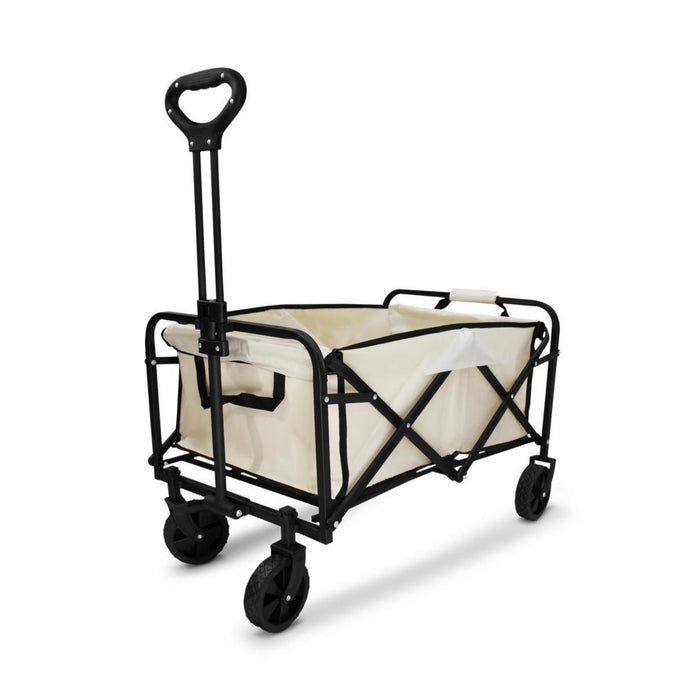 Carrito de playa plegable blanco 73,5x51x92cm