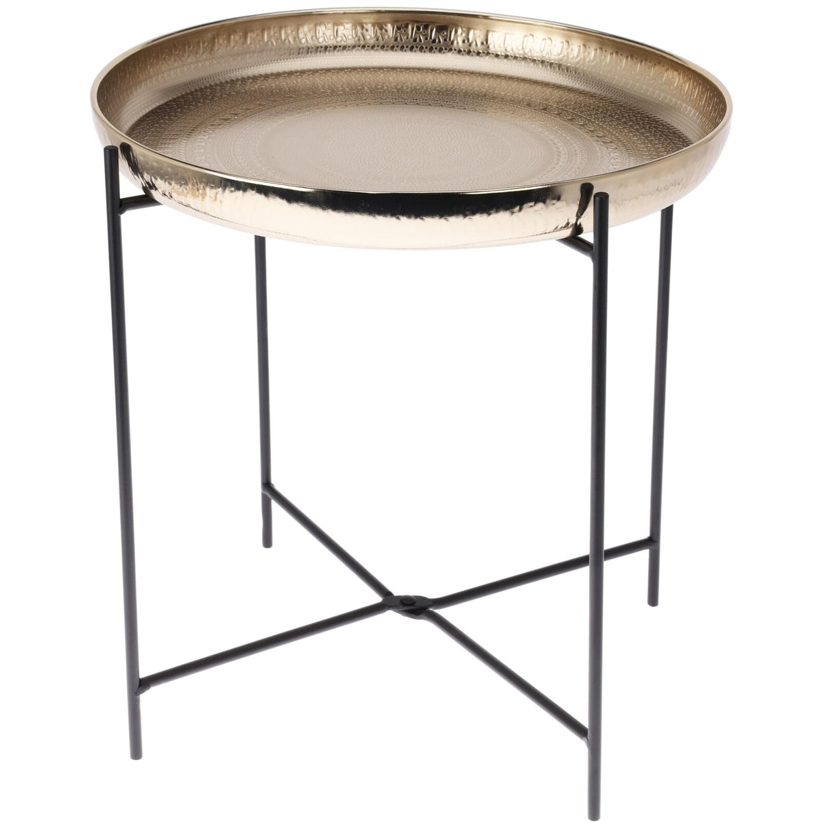 Mesa auxiliar redonda color oro Ø35x36cm