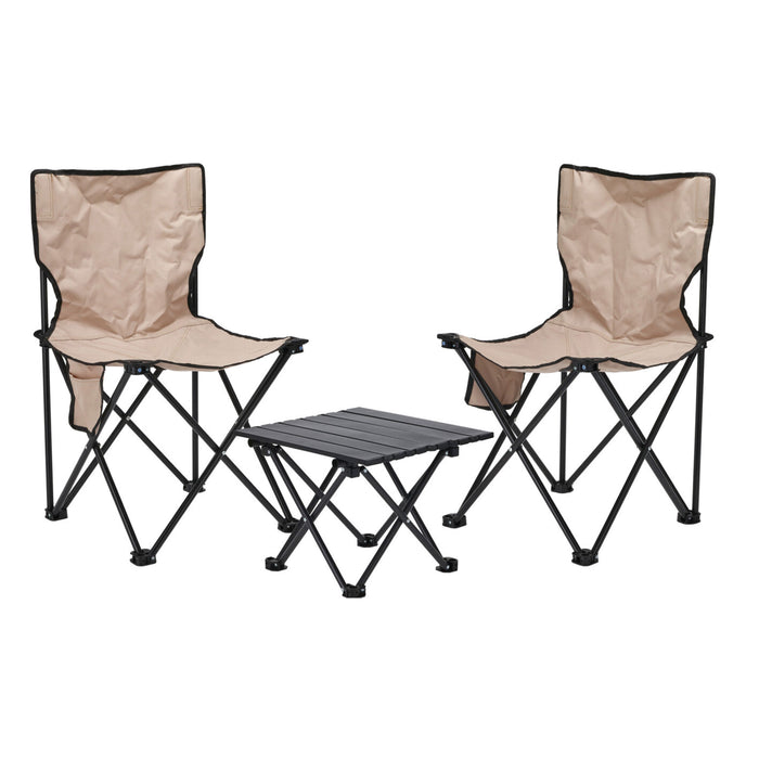 Set de camping 2 sillas y 1 mesa plegable