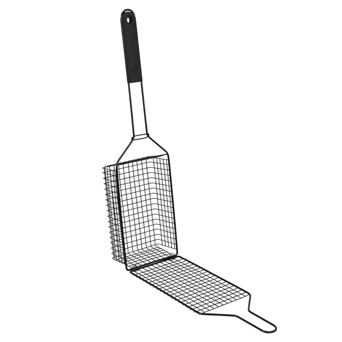 Parrilla-cesto BBQ antiadherente negra 54x14x8cm