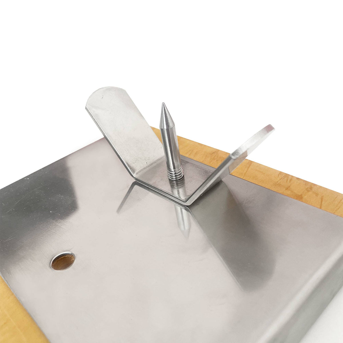 Jamonero Iberia Luxe cabezal giratorio base madera acero inox (6)