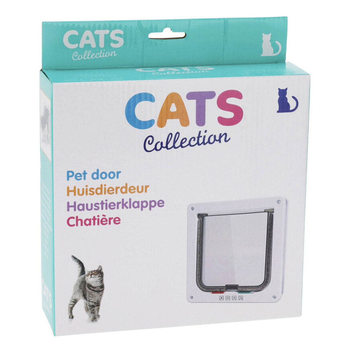 Puerta para mascotas 19,2x20x5,3cm color blanco (6)