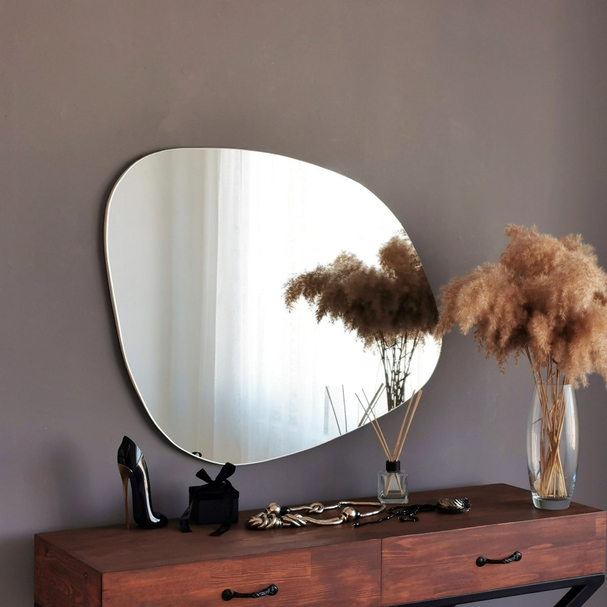 Espejo de MDF color blanco (5)