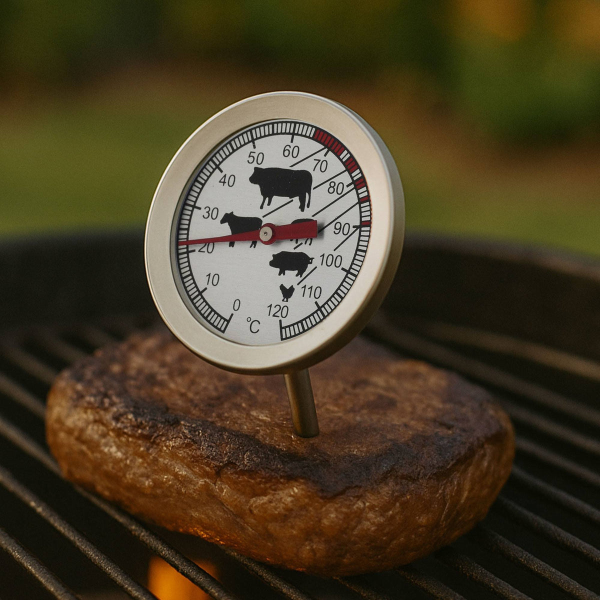 Termómetro para barbacoa acero inoxidable Ø5,4x12cm (3)