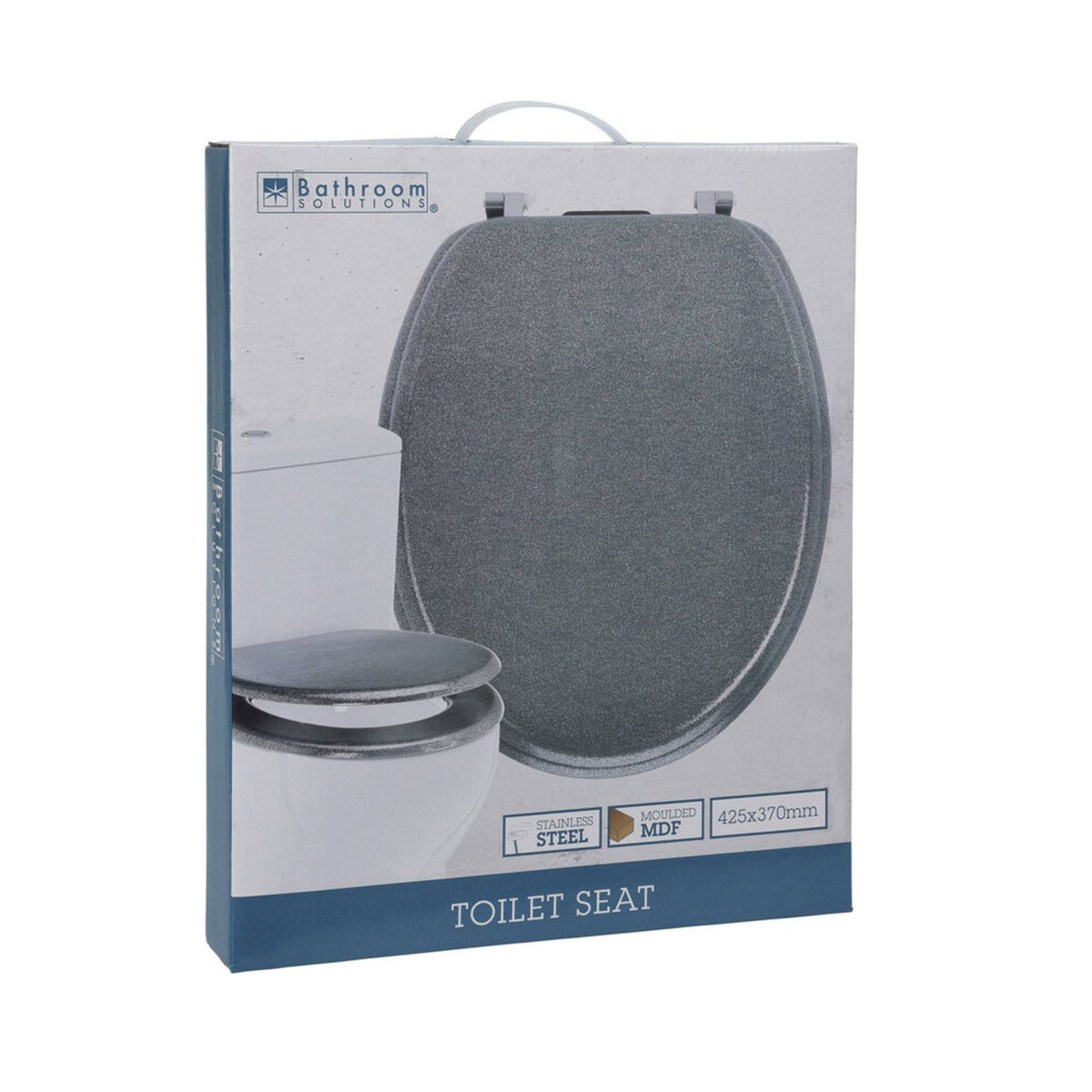 Tapa de inodoro MDF bisagras acero inox plata 37,5x45cm (3)