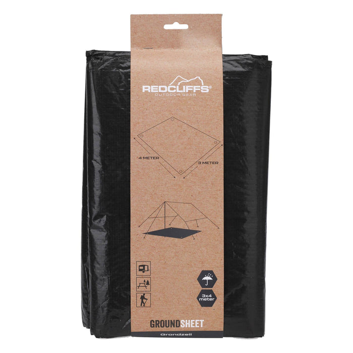 Lona de suelo 3x4m 90GSM color negro