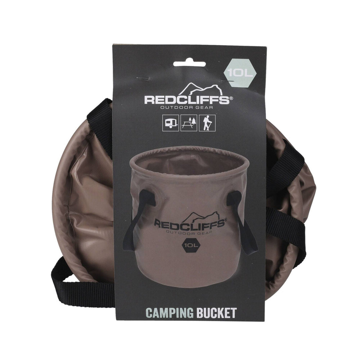 Cubo plegable con asas redondas 10L Ø24x25cm (3)