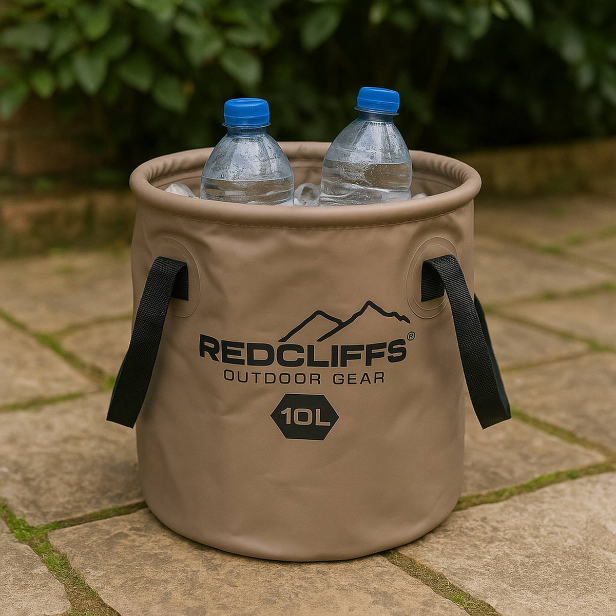 Cubo plegable con asas redondas 10L Ø24x25cm (4)